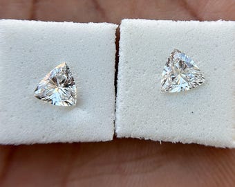 Fancy cut trilion cvd   Pair Carat- 1.10   CVD Diamond: VVS1 D Color Lab Grown
