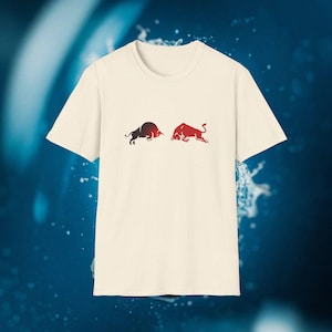 Versus Redbull Energy Drink T-Shirt, Unisex Softstyle Tee, Redbull Lover, Trendy Shirt, Bull Logo
