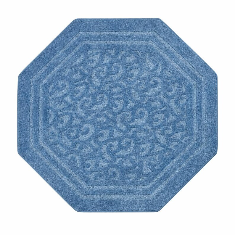 Blue Octagon Rug | Luxury Modern Area Carpet - Etsy