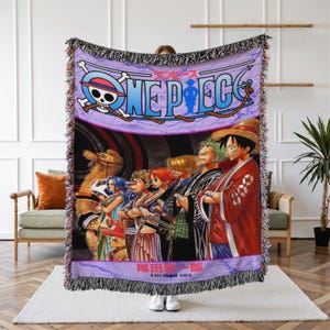 One Piece Woven Tapestry, Anime Wall Hanging, Japanese Manga Room Decor