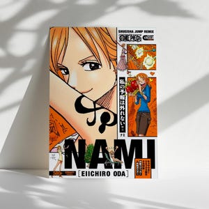 One Piece Nami Poster, Nami Wall Art, Japanese Anime Print for Fans