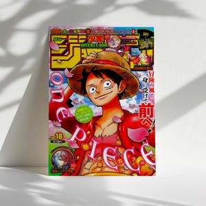 One Piece Anime Poster, Monkey D. Luffy Wall Art, Japanese Manga Print for Fans