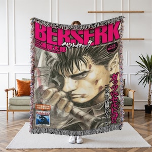 Berserk Woven Tapestry, Anime Wall Hanging, Dark Fantasy Manga Room Decor