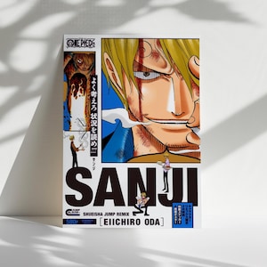 One Piece Sanji Poster, Vinsmoke Sanji Wall Art, Japanese Manga Print for Fans