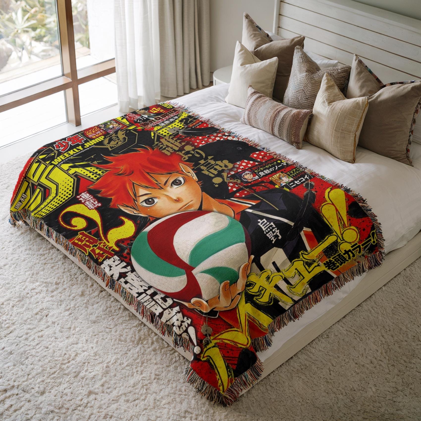 Tapiz tejido de Haikyuu, tapiz de anime para colgar en la pared