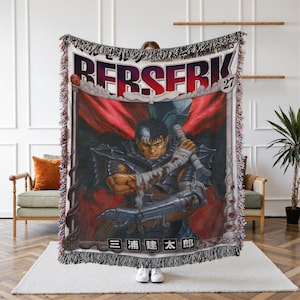 Berserk Woven Tapestry, Anime Wall Hanging, Japanese Manga Room Decor