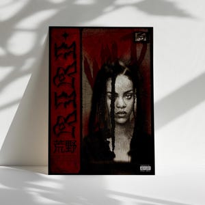 Rihanna Poster, Music Wall Art, Pop Star Print, Singer Fan Decor, Fenty Artist Artwork, R&B Icon Gift, Concert Music Room Poster