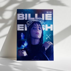 Billie Eilish Poster, Minimalist Music Wall Art, Pop Star Print, Bedroom Decor for Fans, Music Lover Gift