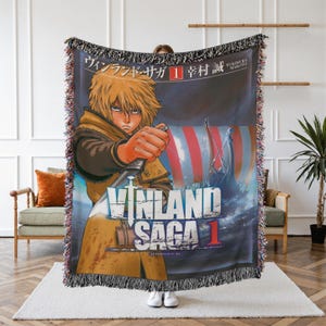 Vinland Saga Woven Tapestry, Anime Wall Hanging, Japanese Manga Room Decor