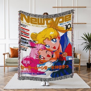 Sailor Moon Wandteppich, Anime Wandbehang, Japanischer Manga Raumdekor