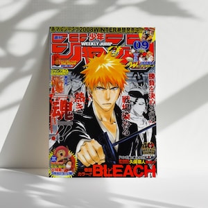 Bleach Poster, Ichigo Kurosaki Wall Art, Japanese Anime Print for Fans