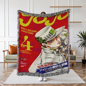 JoJo Part 4 Woven Tapestry, Diamond Is Unbreakable Wall Hanging for JJBA Fans