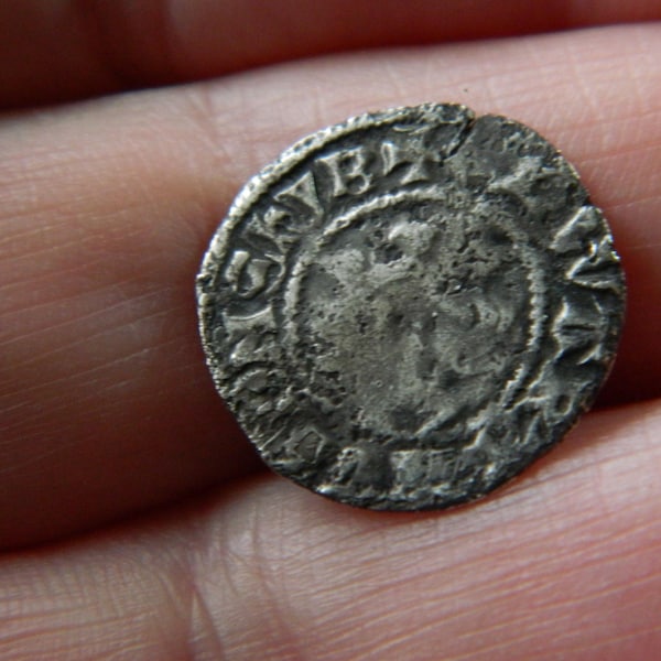 Unresearched Medieval hammered silver long cross penny coin a metal detecting detector find a great gift / research piece