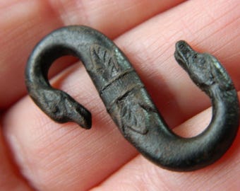 Post Medieval Bronze Snake Buckle Fitting Militia Military