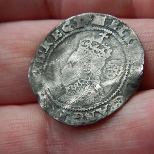 Large Queen Elizabeth 1st hammered silver sixpence coin dated 1594 Metal detecting / detector find a great present / gift