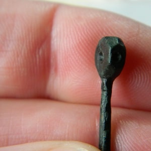 Anglo Saxon / Viking bronze ring and dot decorated pin part metal detecting / detector find a rare authentic artefact a great Gift / present