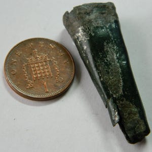 Medieval silvered bronze sword / dagger chape metal detecting / detector find an authentic medieval historical gift / present