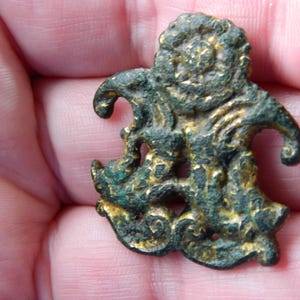 Rare Medieval / Tudor bronze pilgrims / supporters badge metal detecting detector find a authentic early historical gift / present