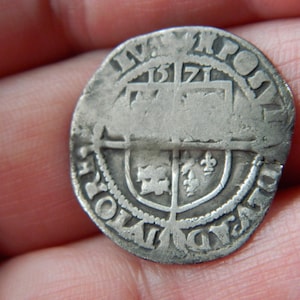 Large Authentic Tudor Queen Elizabeth 1st hammered silver coin dated 1571 a Metal detecting / detector find a great present / gift