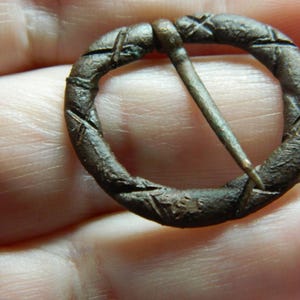 Anglo Saxon / Viking bronze decorated ring brooch a metal detecting / detector find a rare authentic artefact a great Gift / present