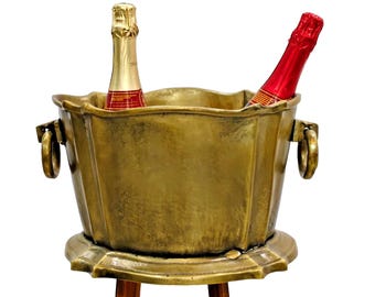 Vintage Style Champagner Eiskübel | Aluminiumguss Weinkühler Trophy Planter