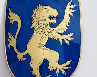Escudo de león hecho a mano – Réplica de caballero medieval de 61 cm (24 pulgadas), accesorio para cosplay