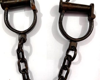 Antique Hiatt Darby Handcuffs. 19th Century British Made