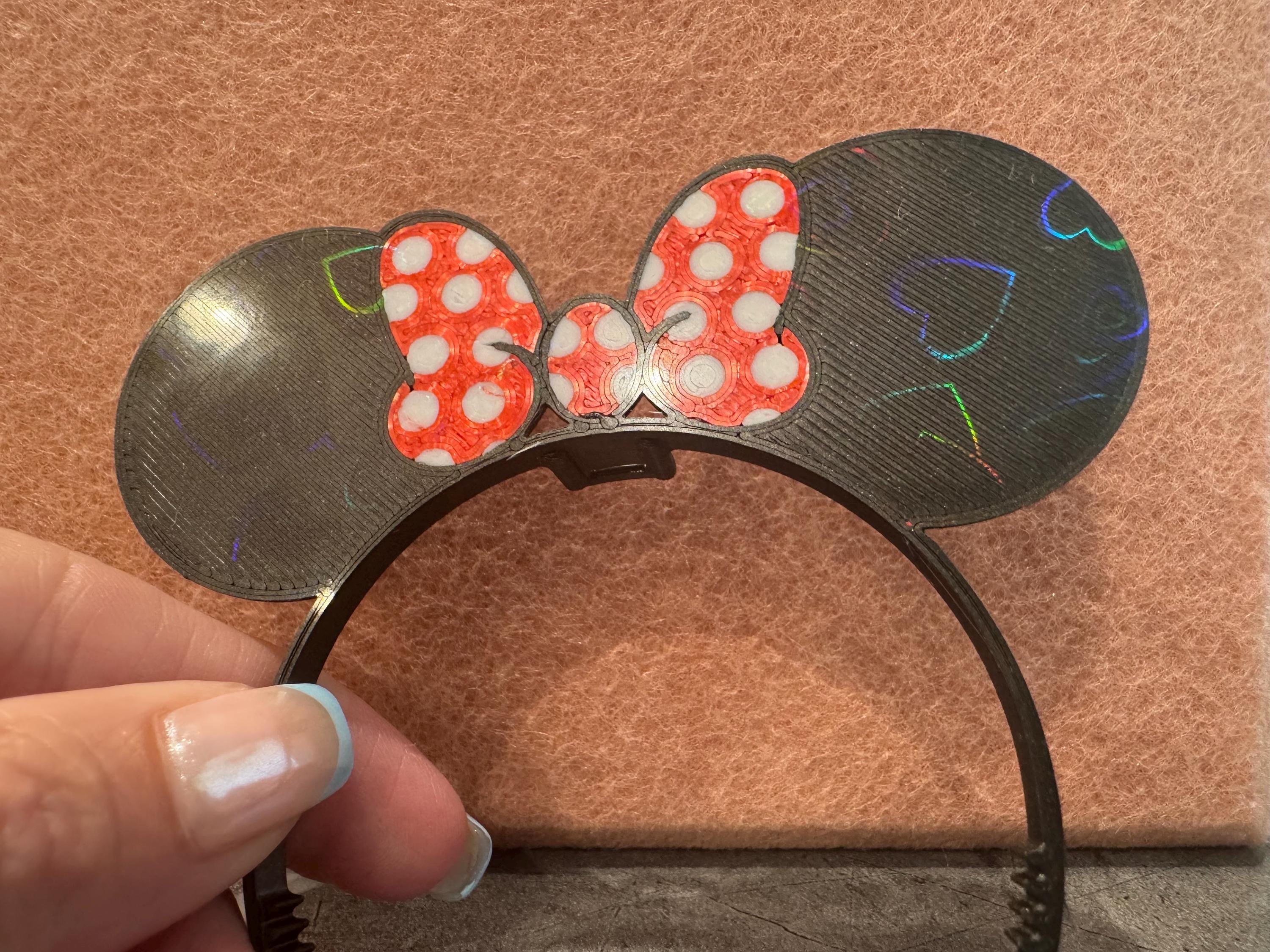 Labubu Mickey Mouse Ears: 3D Printed Vibrant Colors