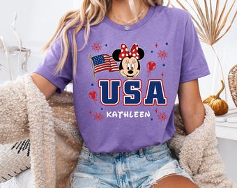 Disney 4 juli shirt, Disney USA vlag T-shirt, Disney Independence Day shirt, Disney Freedom shirts, gepersonaliseerd Disney patriottisch shirt