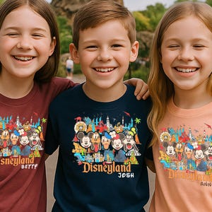 Disneyland Trip 2025 Shirt, Benutzerdefinierte Familienurlaub Shirt 2025, Disney Gruppe Passendes Shirt, personalisiertes Disney 2025 Shirt, Disney Squad Tee