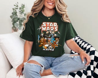 Camiseta personalizada de Disney Star Wars 2025, camisetas de Mickey y sus amigos de Star Wars, camiseta personalizada de Star Wars, camiseta de viaje familiar de Star Wars