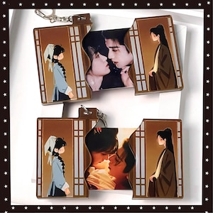Pursuit of Jade Acrylic Slider Charm, Chinese Drama Merch, Xie Zheng Fan Changyu Pull Card Keychain Gift