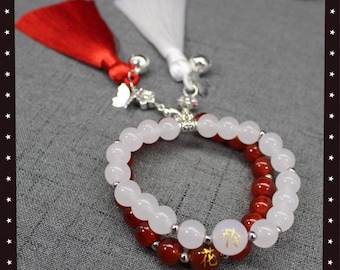 Heaven Official's Blessing Couple's Bracelet, Hua Cheng Xie Lian,Butterfly Bell Tassel, Handmade BL Gift