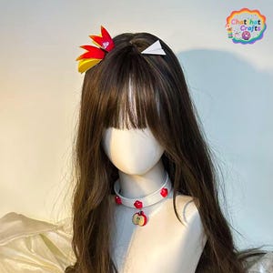 Love and Deep Space,Caleb apple hairpin,Caleb rabbit apple 3D hairpin,Caleb apple,anime hair accessories - Anime lover gift,Caleb cosplay