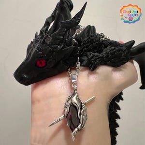 Love and Deepspace Sylus Necklace, Sylus Heart Pendant Necklace,Heart Pendant Cosplay Necklace,Sylus gift Jewelry, シン、진운 恋と深空 accessories