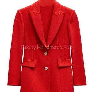 Chaqueta/blazer rojo de una pieza hecho a mano para hombre, trajes de boda, atuendos de cóctel, blazer formal, atuendos de negocios, trajes de fiesta de graduación