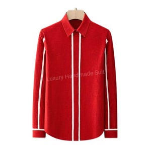 Classic look Red   one piece shirt for models, men, businessman, boys, for party, wedding, formal wear Meeting wear for show