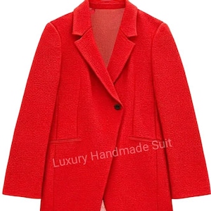 Luxury soft Italian fabric one piece blazer/Jacket for men, models, boys, for prom, dating, wedding, formal event, Meeting event