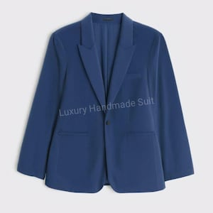 Classic Blue Blazer: Men&#39;s Formal Wedding Party Jacket
