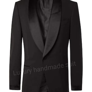 handmade one piece black  jacket blazer for men models Party wear Slim Fit Suit Business Formal Outerwear for any occasion like Prom