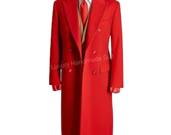 Blazer rojo de una pieza: chaqueta formal de boda para hombre