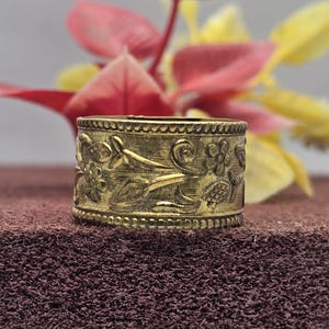 Handmade Wide Brass Ring, Brass Jewelry For Women, Designer Ring, Minimalist Wide Band Ring, Statement Ring, Everyday Thumb Ring