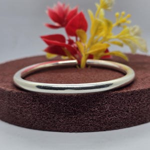 925 Sterling Silver Bangle, Plain Shiny Bright Bangle, Adjustable Heavy Hand Bracelet, Beautiful Unisex Bangle, Birthday Gift, Gift For BF