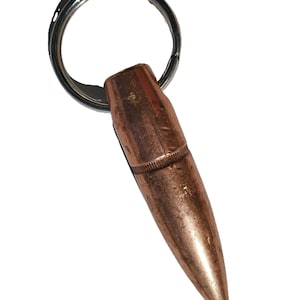 50 Caliber Bullet Key Chain, Military Surplus