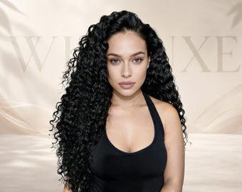 Water Wave Half Wig Menselijk Haar 3-in-1 Naadloos Ontwerp