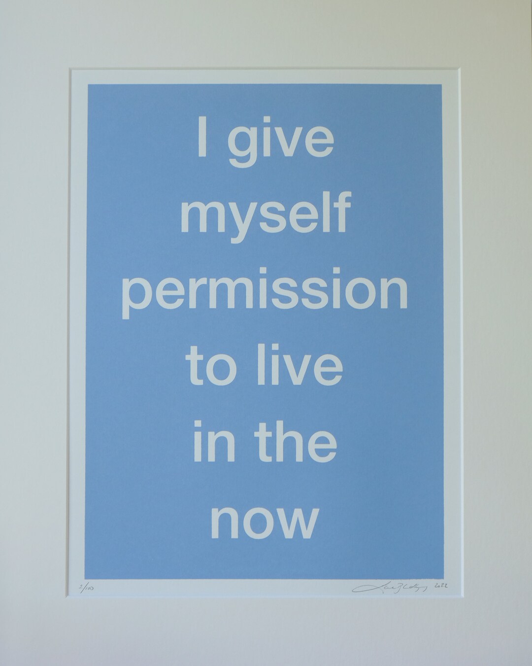 I Give Myself Permission to Live in the Now - Etsy