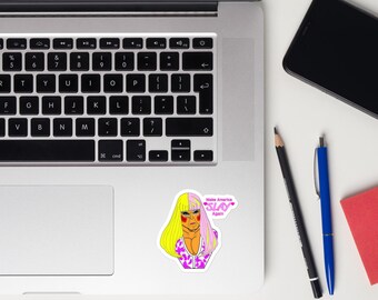 Make America SLAY again, Drag queen Trump, Political Parody Bubble-free stickers
