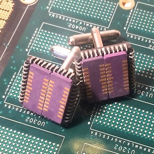 Gold Motorola Chip Cufflinks