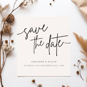 Cartes "Retenez cette date" personnalisées - Faire-part de fiançailles - Cartes de date de mariage personnalisées - Imprimables ou expédiées - Conception personnalisée sur mesure