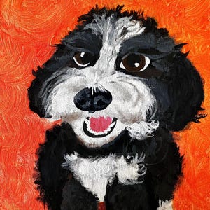 Custom Painted Cartoon Pet Portraits - 8x10" Canvas